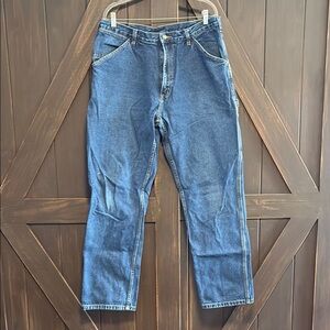 Blue Straight Leg Jeans
